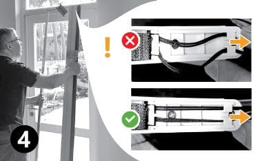 plisē insektu sietu uzstādīšana